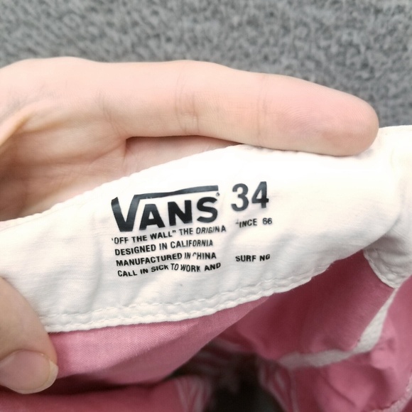 Vans 34 Off The Wall Striped White Board Shorts Swimwear 34.5" 8.25" 12.25" - Picture 9 of 9